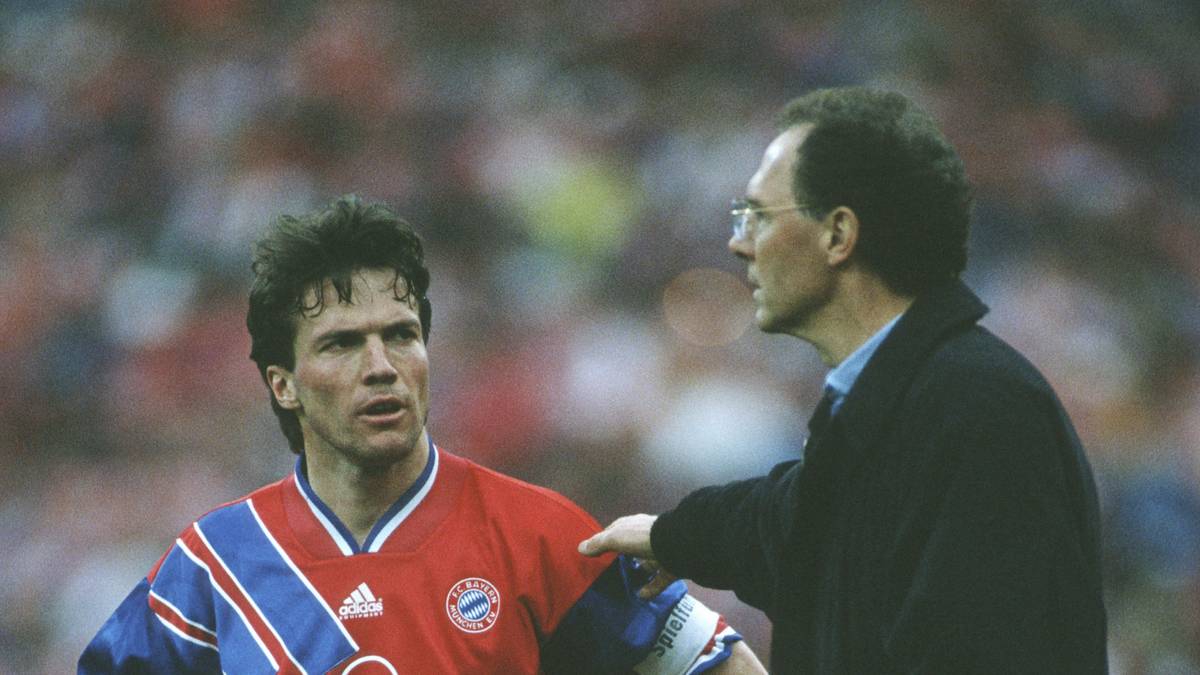Großen Anteil am Titelgewinn hatte damals auch Lothar Matthäus. Der war 1992 schwer am Knie verletzt aus Mailand nach München zurückgekehrt, in der Saison 1993/1994 machte ihn Berti Vogts in der DFB-Elf zum Libero, wenig später zogen Franz und Augenthaler nach