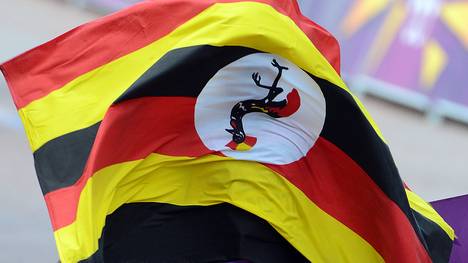 Die Flagge von Uganda