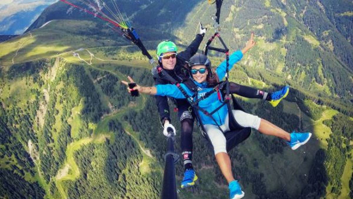 Hoch hinaus geht es bei Wierer nicht nur im Sport, sondern auch in der Freizeit ist sie ein echter Überflieger
