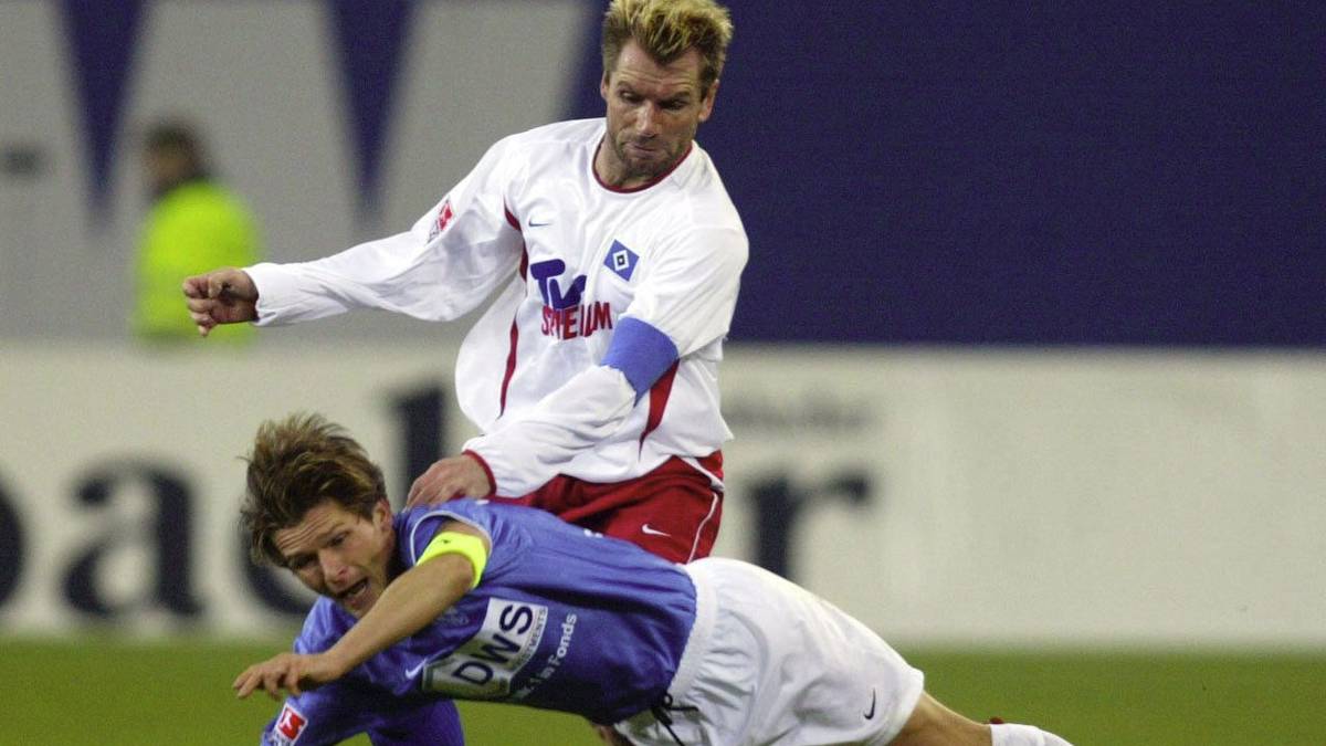 "Im Fußball geht's ums Durchsetzen, das habe ich auch in der Metzger-Lehre gelernt", sagt Hollerbach in seiner Zeit als HSV-Spieler