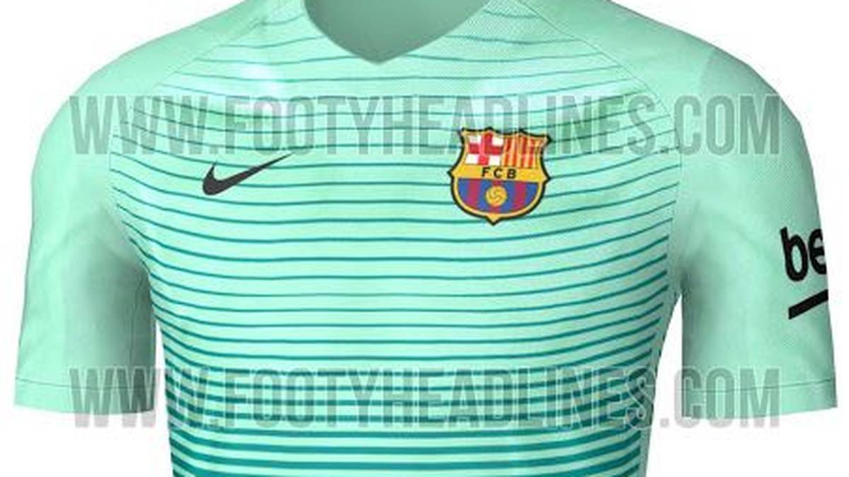 Lediglich der Farbverlauf hat sich verändert: Hier im alten Entwurf noch oben hell und unten dunkel, zeigen die neuen Trikots exakt den umgekehrten Verlauf: Oben dunkel und unten hell