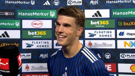 Luka Vuskovic erzielt für den Hamburger SV das erste Tor nach der Rückkehr in die Fußball-Bundesliga. Nach dem Spiel spricht er unter anderem auch über seinen Bruder. 