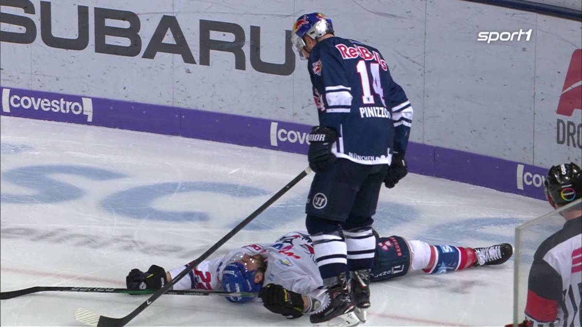 Dieser schießt neben seinem Check aber mit zwei weiteren Aktionen übers Ziel hinaus. Erst stellt er sich bewusst vor den am Boden liegenden Plachta - und auf der Strafbank verhöhnt er den Mannheimer dann