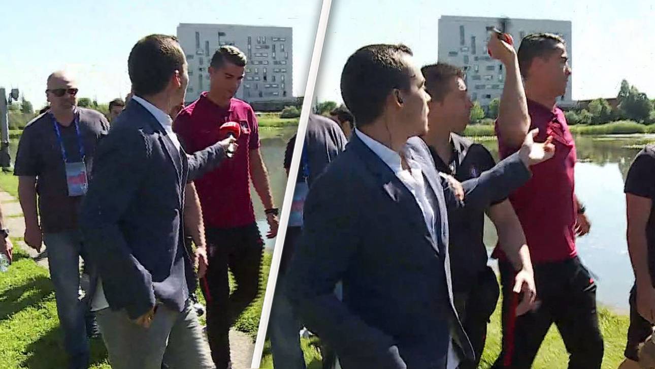 Mikro in den See: Ronaldo rastet aus