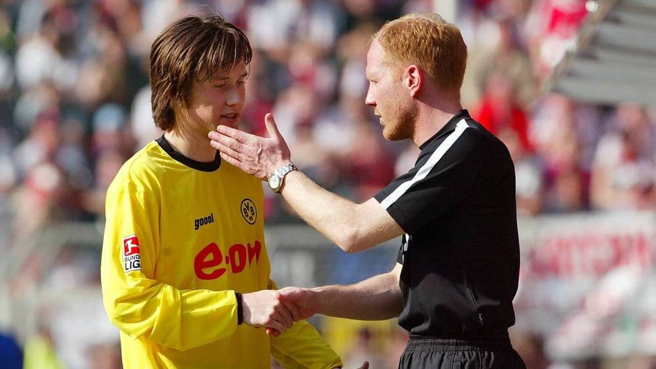 Matthias Sammer (re.) und Tomas Rosicky (beide BVB) in der Saison 2003-2004