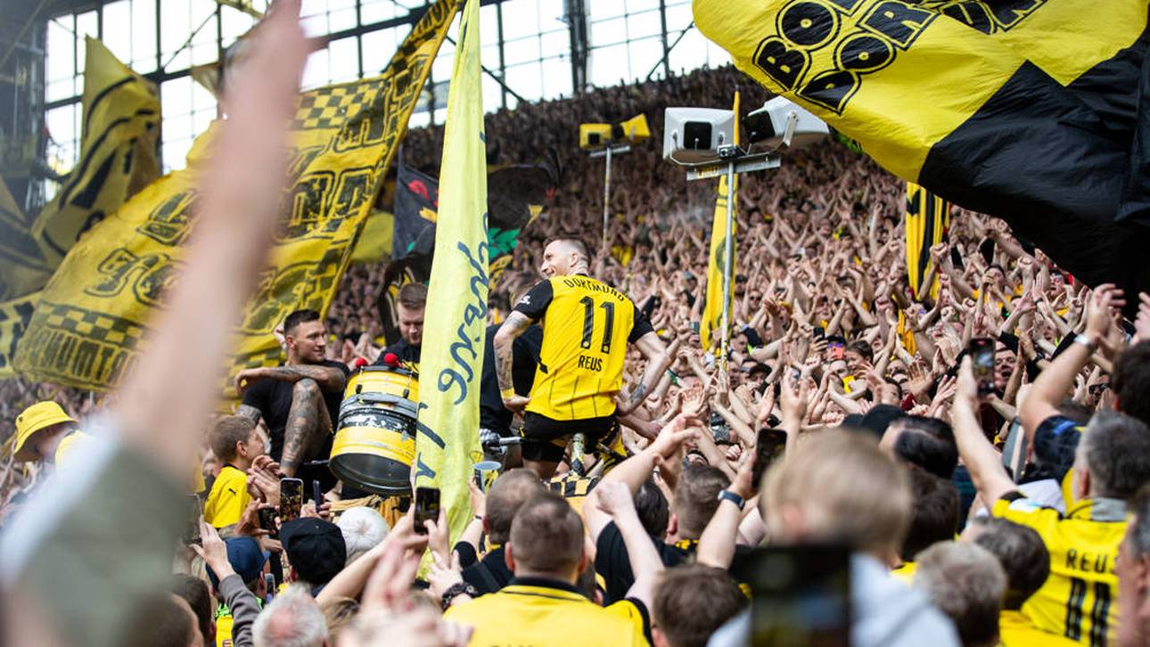 Marco Reus hat bei seinem letzten BVB-Spiel in Dortmund ein Bad in der Menge genommen