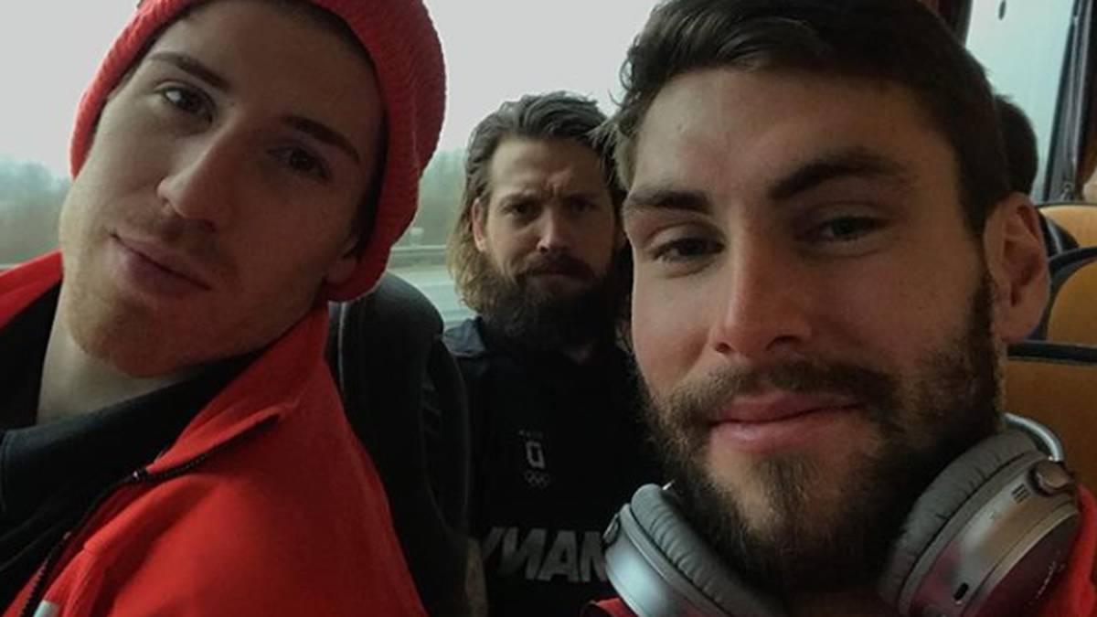 Plachta (r.) erzielte im Halbfinale gegen Kanada den Treffer zum zwischenzeitlichen 2:0. Der heute 26-Jährige betrat das Eis erstmals im Alter von drei Jahren