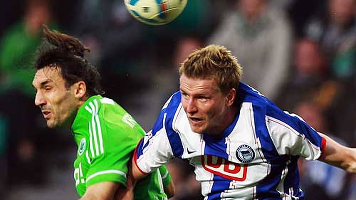 Maik Franz (r.) spielte in der Bundesliga für den VfL Wolfsburg, Karsruher SC, Eintracht Frankfurt und Hertha BSC