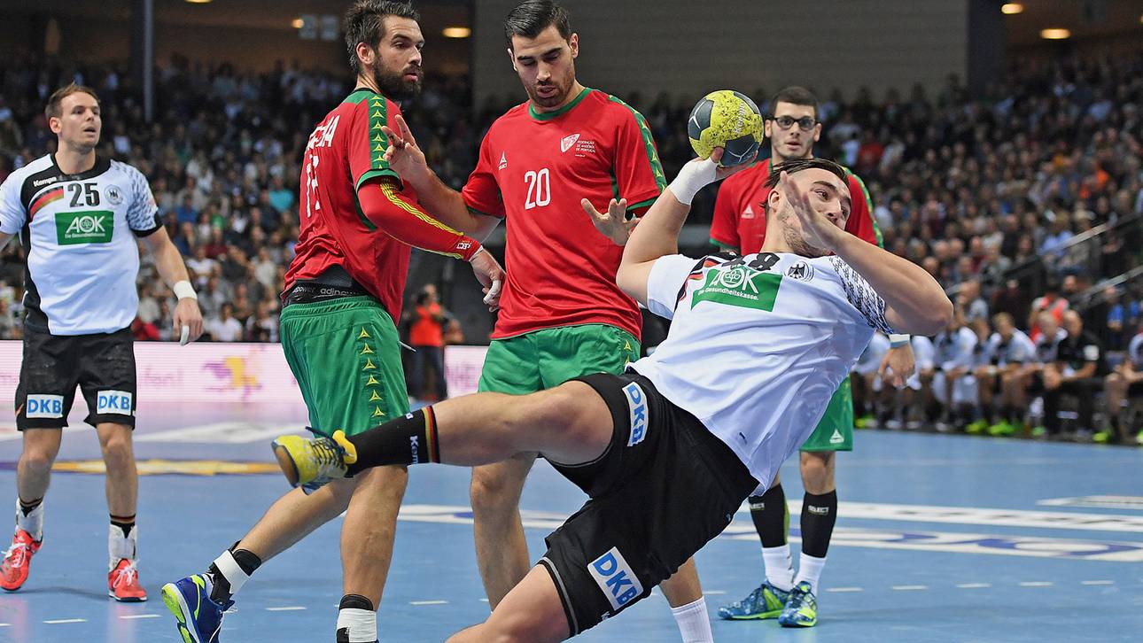 Kreisläufer Jannik Kohlbacher steuerte zwei Tore zum Kantersieg gegen Portugal bei