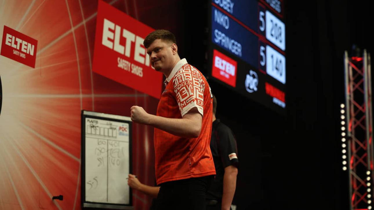Niko Springer brillierte mit dem ersten 9-Darter der Woche