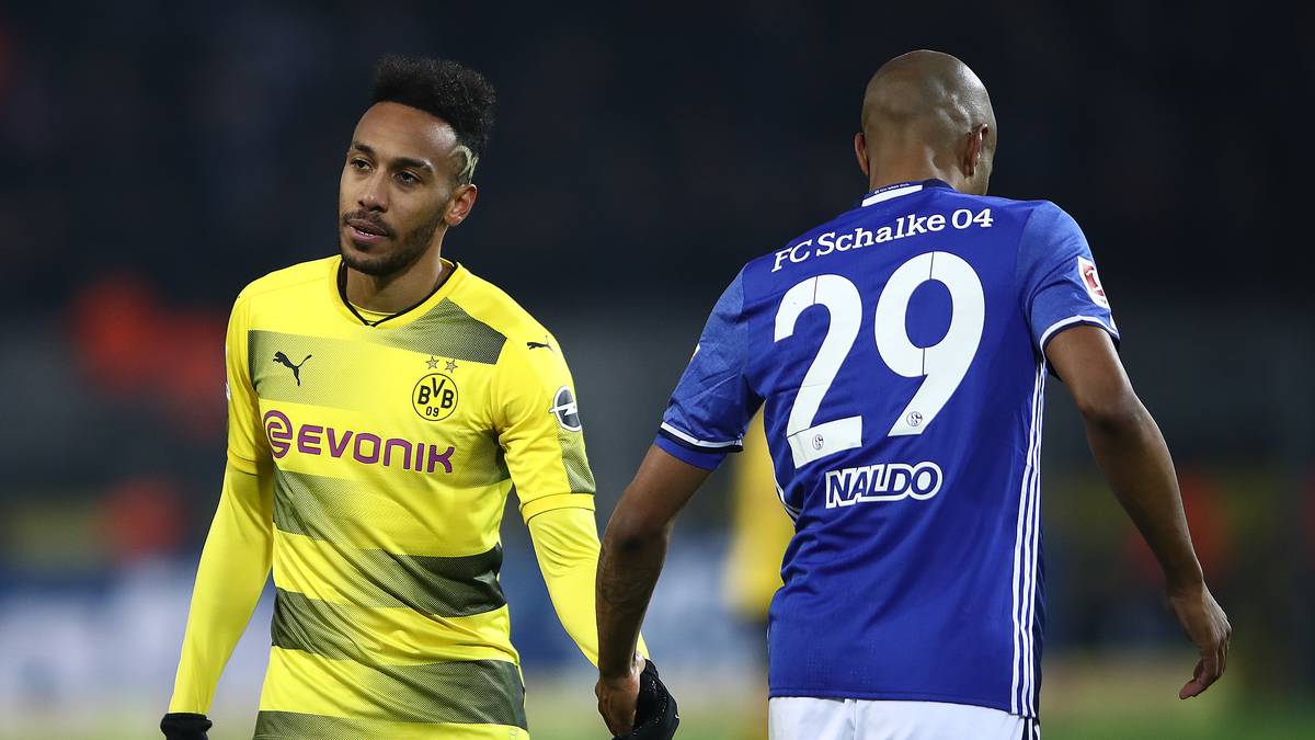 So war Naldo (r.) mit seinem 4:4 in der 94. Minute so etwas wie ein Matchwinner für S04, während Pierre-Emerick Aubameyang sein Team mit seinem Platzverweis schwächte. Die Spieler von BVB und S04 in der SPORT1-Einzelkritik
