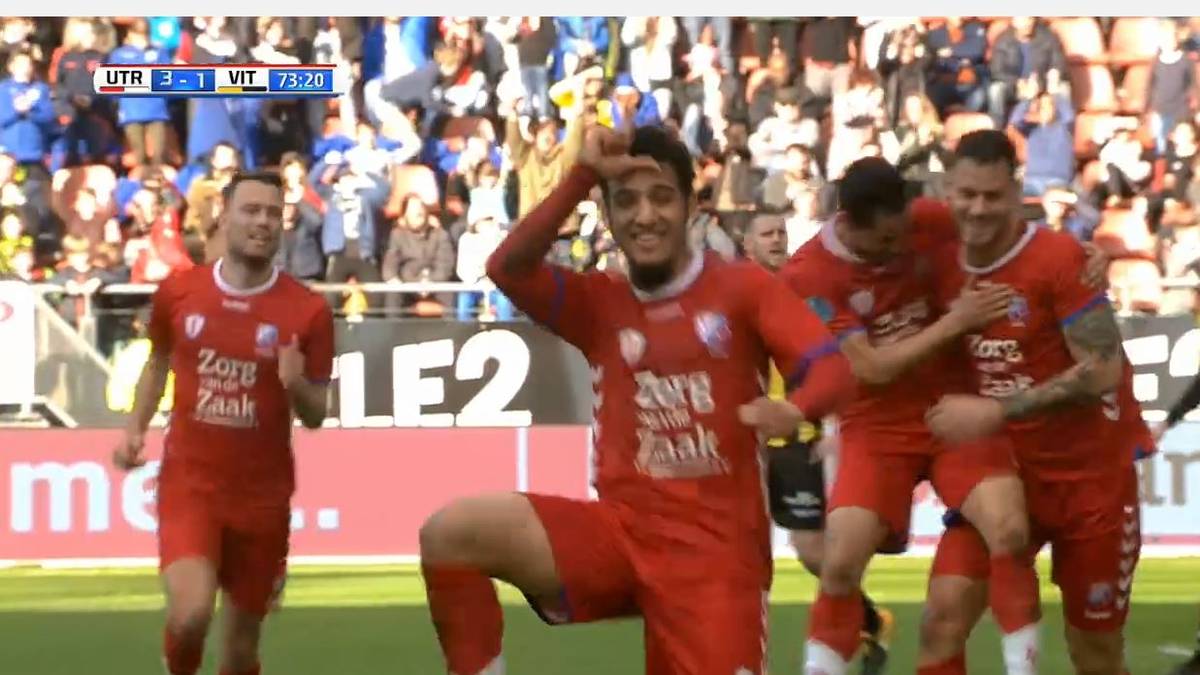 In der niederländischen Liga jubelte Yassin Ayoub vom FC Utrecht nach seinem Treffer gegen Vitesse Arnheim Anfang März mehr als extrovertiert