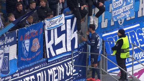 Der VfL Bochum kassiert bei Eintracht Frankfurt eine mächtige Abreibung. Das führt zu besonderen Maßnahmen: Schon zur Pause stellt sich ein Bochum-Profi den geschockten Fans in der Kurve!