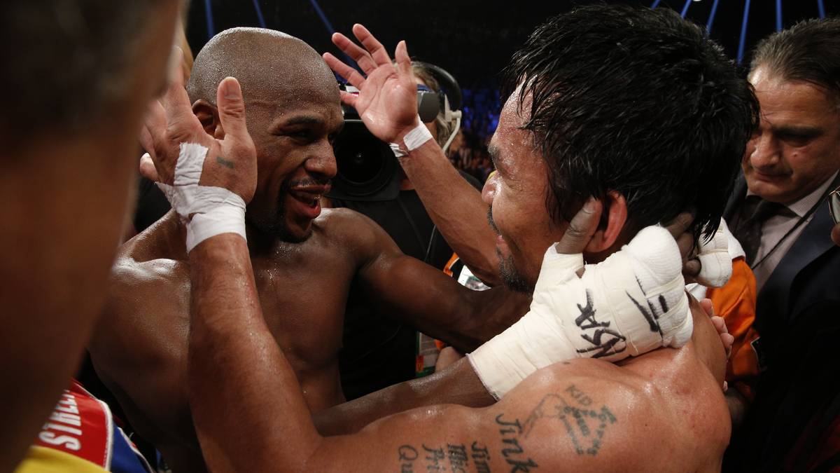 Mayweather erweist sich als fairer Sieger, für Pacquiao gibt es eine Umarmung