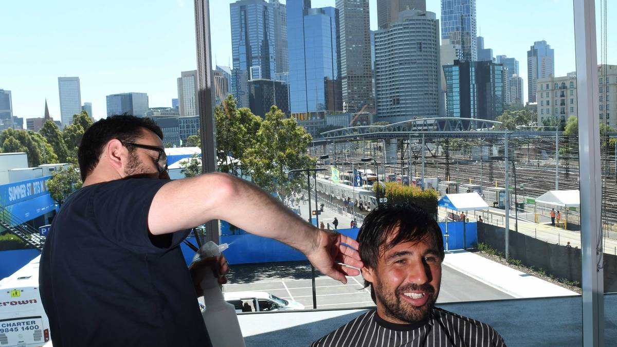 Einen neuen Haarschnitt gönnte sich erst einmal Marcos Baghdatis - nicht die schlechteste Idee des Routiniers aus Zypern bei dieser Aussicht