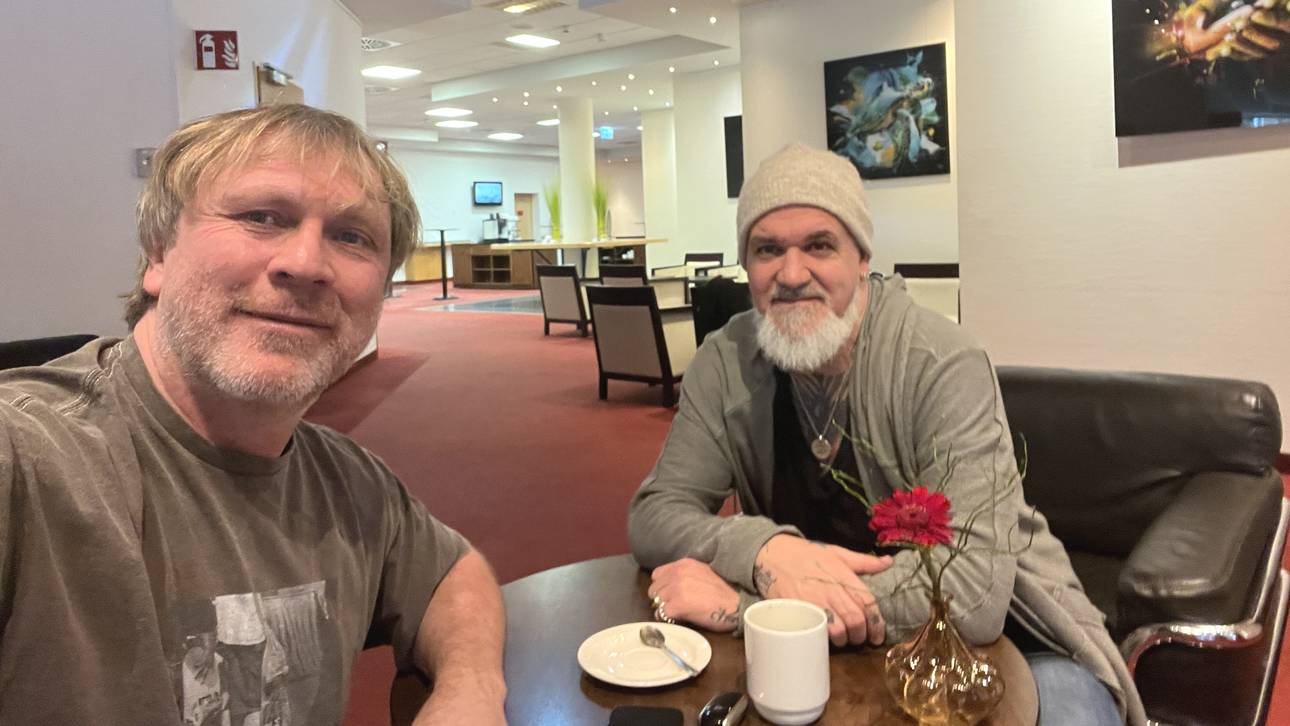 SPORT1-Reporter Reinhard Franke (r.) traf sich mit Ansgar Brinkmann zum Exklusiv-Interview