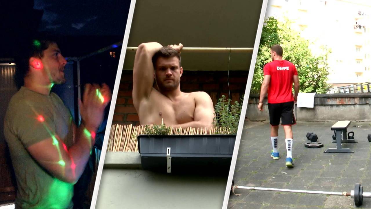 Die Spieler des Handball-Bundesligisten Eulen Ludwigshafen