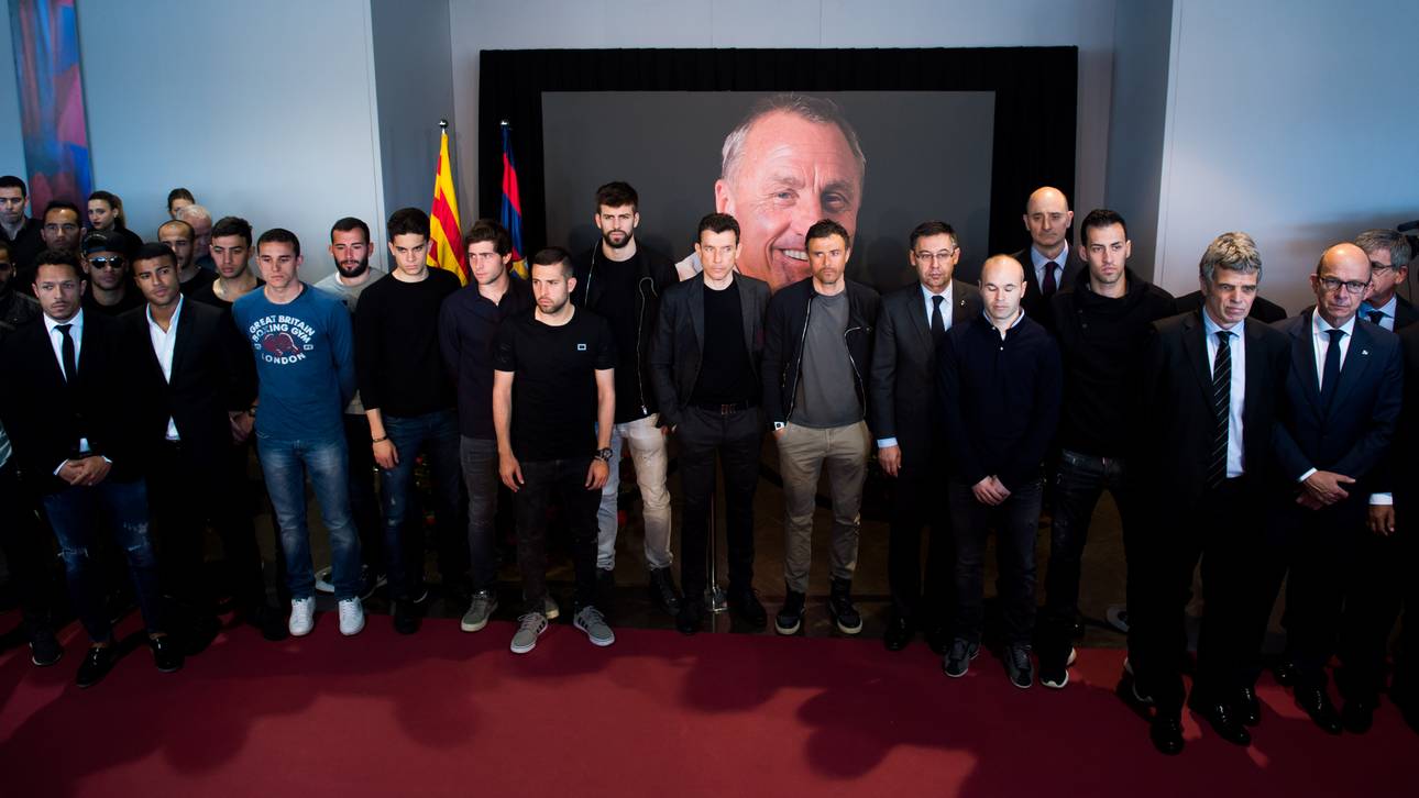 Barca-Stars nehmen Abschied von Cruyff