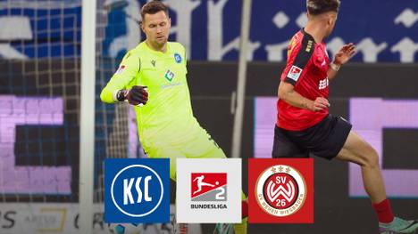 Der Karlsruher SC muss sich trotz zweimaliger Führung gegen Wiesbaden mit nur einem Punkt begnügen. KSC-Keeper Drewes erlebt einen bitteren Abend.