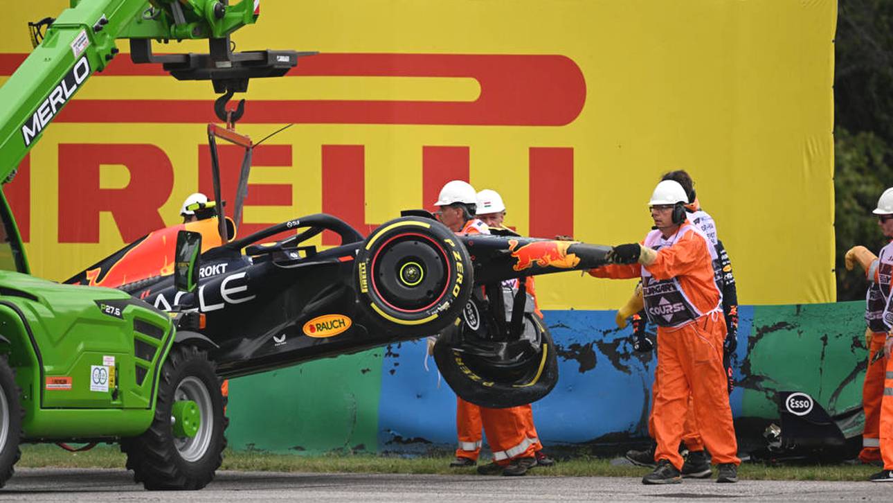 Sergio Perez hat im Training zum Großen Preis von Ungarn einen Unfall gebaut