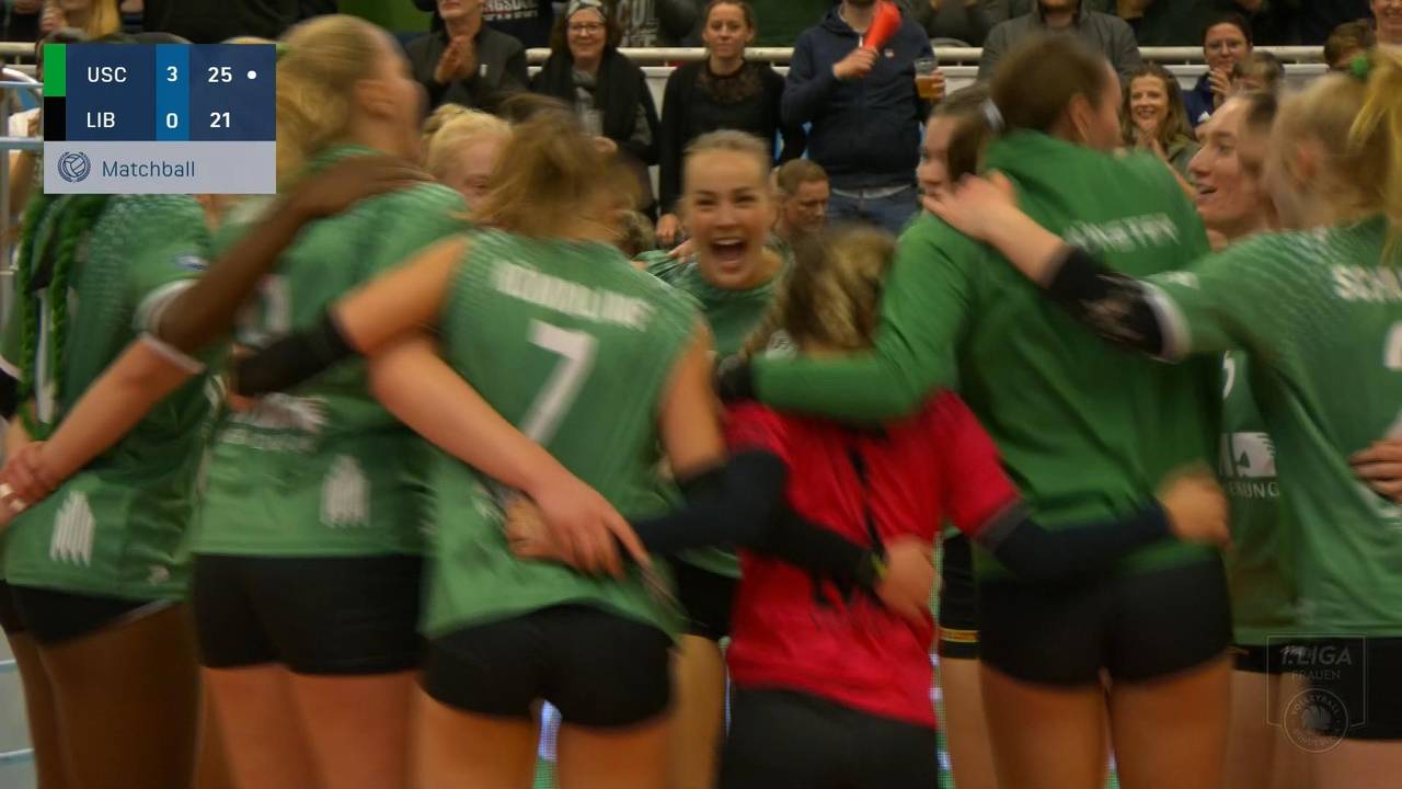 Volleyball Bundesliga: USC Münster gewinnt klar gegen Ladies in Black Aachen