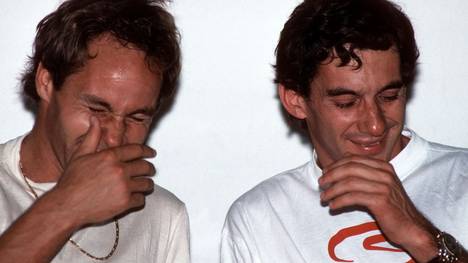 Gerhard Berger (l) war einst Teamkollege von Ayrton Senna 