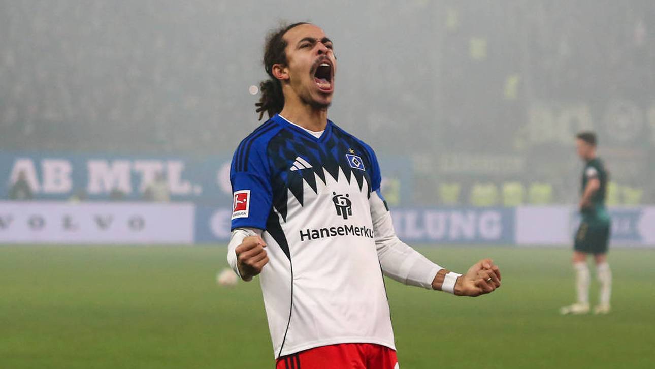 HSV-Profi Yussuf Poulsen traf im Nordderby gegen Werder Bremen entscheidend