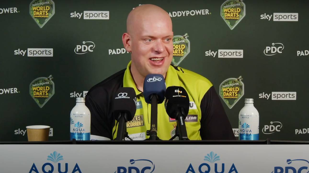 Van-Gerwen-Wette mit Journalist