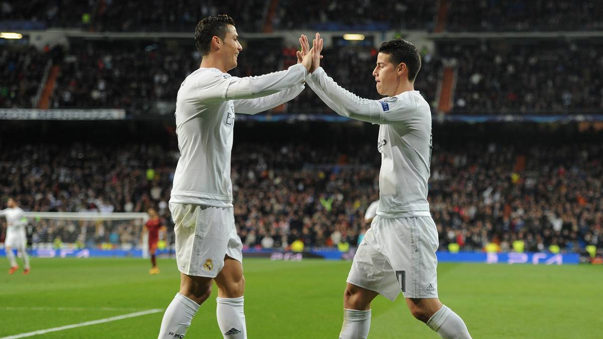 Cristiano Ronaldo und James Rodriguez jubeln