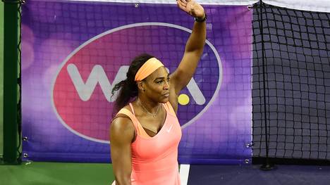 Serena Williams jubelt bei den BNA Paribas Tennis Open in Indian Wells