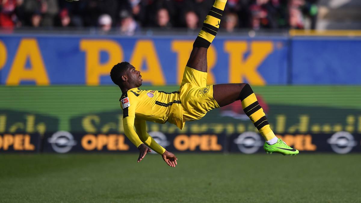 Ousmane Dembele sorgt für ein artistisches Highlight. Mit einem Tor wird die starke Einlage allerdings nicht belohnt