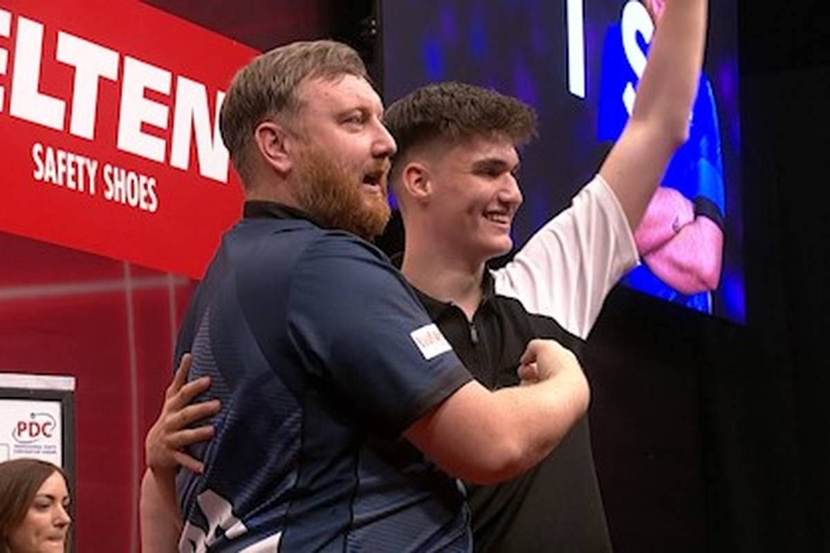 Yorick Hofkens spielt eine starke Partie gegen Cameron Menzies und schrammt im Decider nur knapp an der Darts-Sensation vorbei.