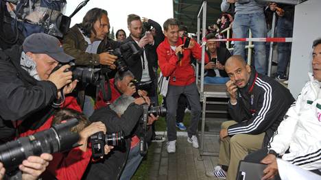 Pep Guardiola trat 2013 mit dem FC Bayern bei einem Testspiel in Weiden an