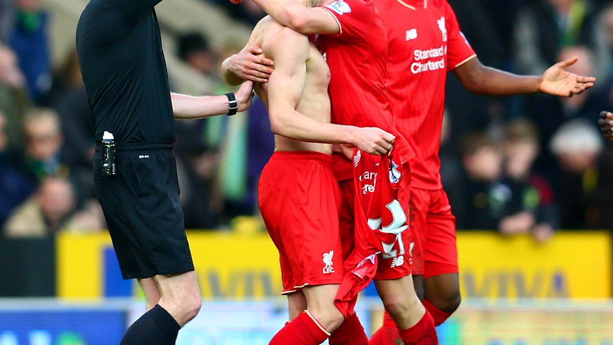 Lallana kassiert für seinen Jubel standesgemäß die gelbe Karte. Sie dürfte ihn gar nicht interessieren