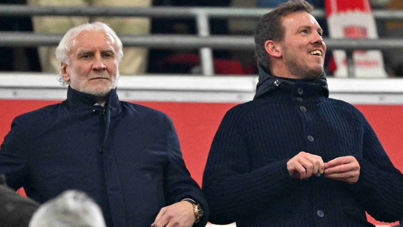 Rudi Völler mit Bundestrainer Nagelsmann