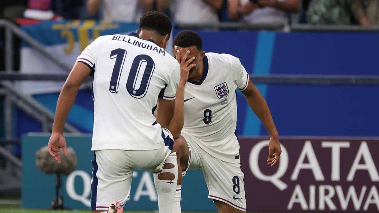 Jude Bellingham und Trent Alexander-Arnold feierten den 1:0-Treffer gegen Serbien mit einem besonderen Jubel