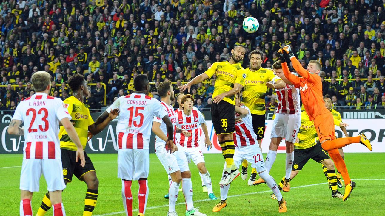 Timo Horn kriegt den Ball nicht, Sokratis schiebt ein: Diese Szene brachte den Videobeweis-Ärger ins Rollen