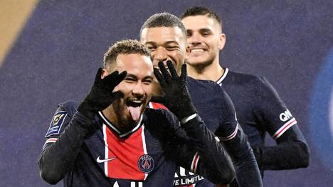 Neymar mit einer Grußbotschaft im französischen Supercup