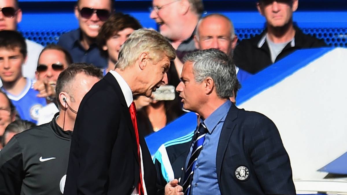 Drei Jahre später geriet Mourinho als Chelsea-Coach mit Arsenals Teammanager Arsène Wenger aneinander. Ein verbaler Gedankenaustausch an der Seitenlinie eskalierte zu einer zünftigen Schubserei in Pausenhof-Manier
