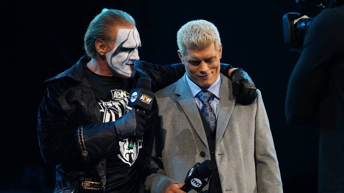 Sting (l.) traf bei AEW Dynamite auf Cody Rhodes