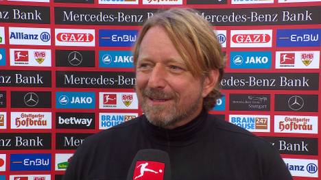 Nach dem Heimsieg des VfB Stuttgart mit Interimstrainer Michael Wimmer äußert sich Sportvorstand Sven Mislintat ausführlich über die Trainersuche nach der Beurlaubung von Pellegrino Matarazzo.