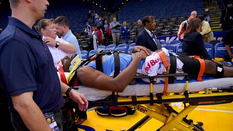 Denvers Kenneth Faried verletzte sich gegen die Golden State Warriors