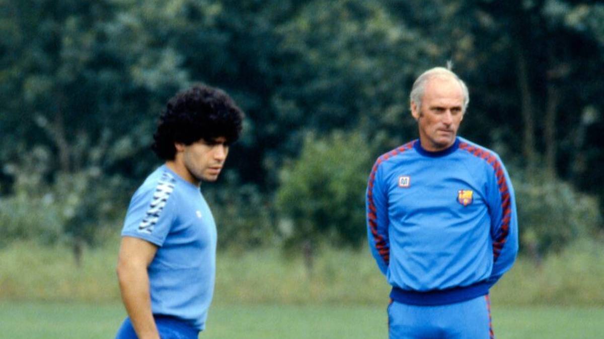 Udo Lattek war Trainer des FC Barcelona, als Diego Maradona 1982 dort ankam