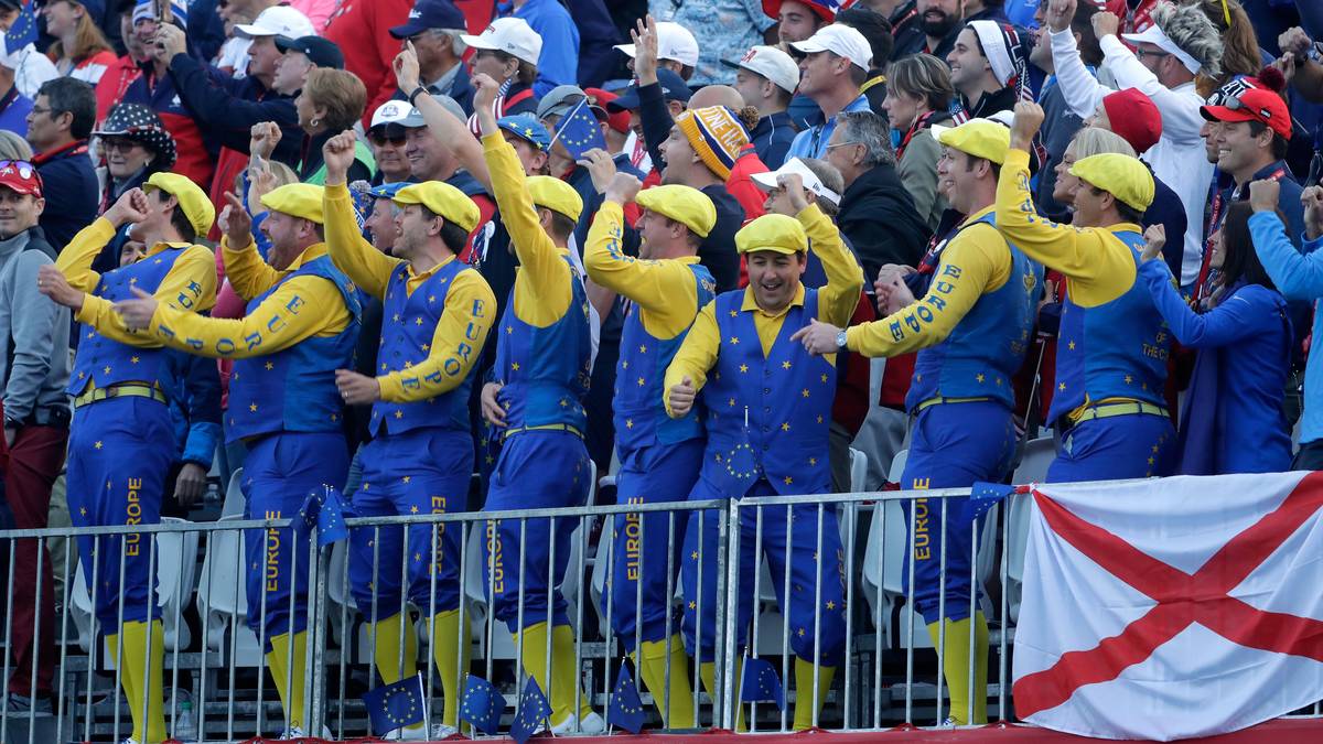 Doch auch das Team Europa wird fleißig unterstützt - und die Fans beweisen bei ihrer Kostümierung mindestens genauso viel Kreativität