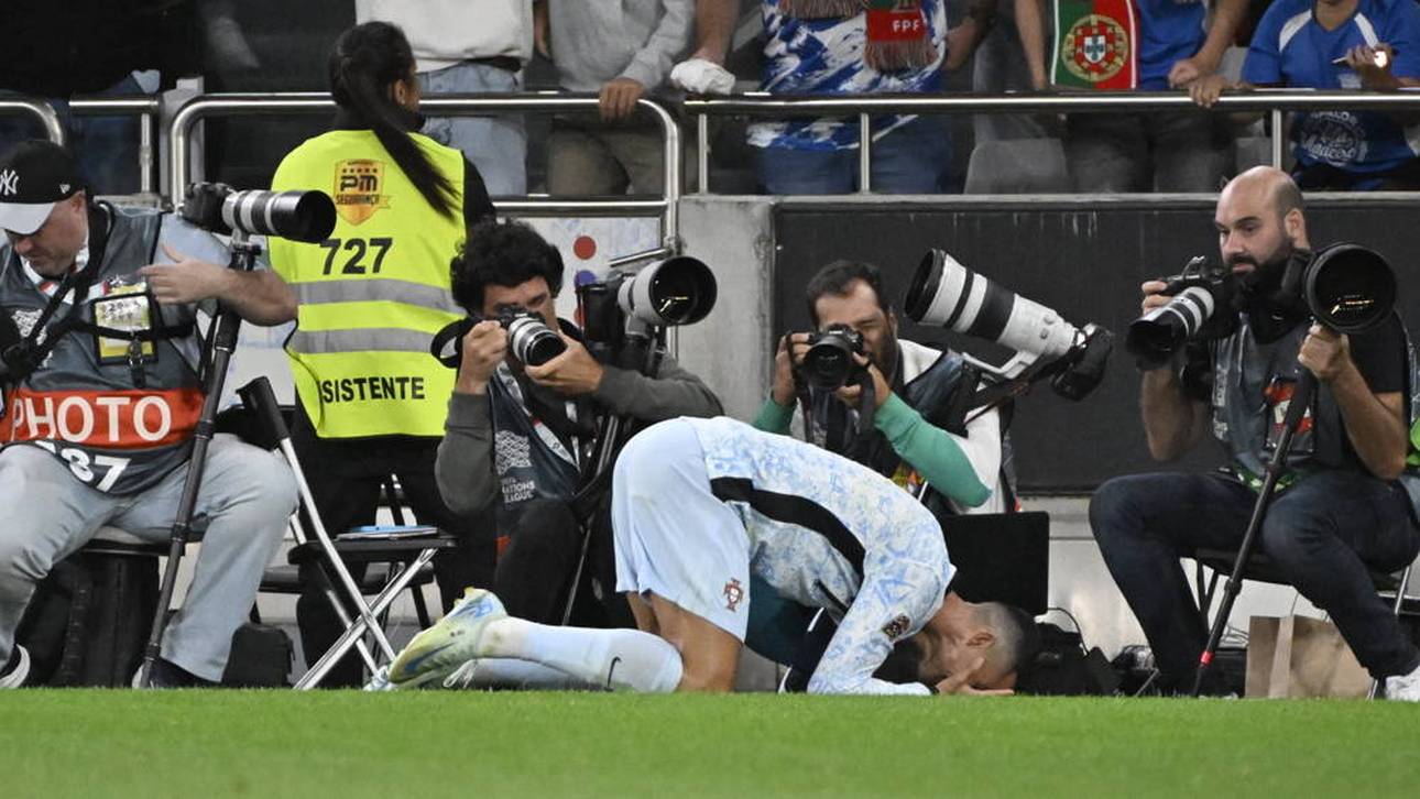 CR7 feiert seinen historischen Treffer emotional