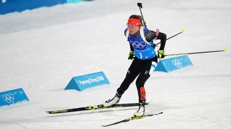 Laura Dahlmeier gewann bei den olympischen Spielen in Pyeongchang zwei Mal die Goldmedaille.
