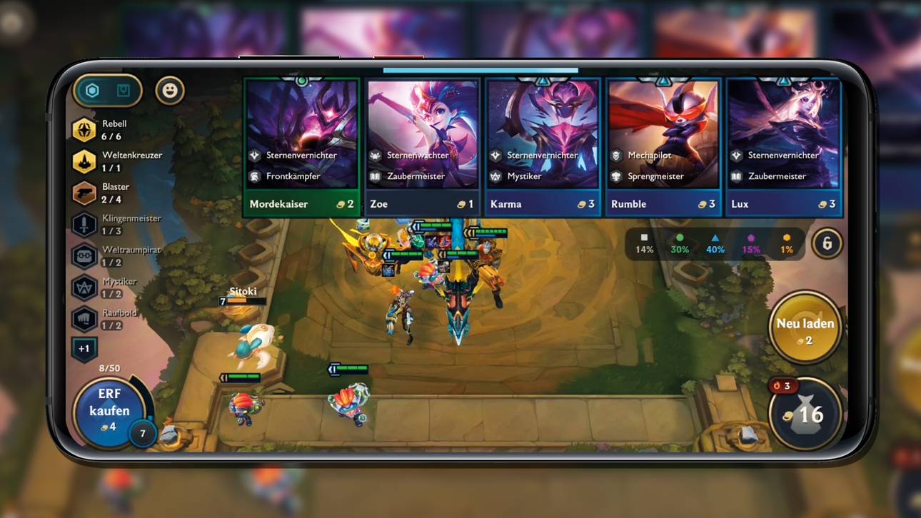 So simpel ist der Championkauf in TFT Mobile