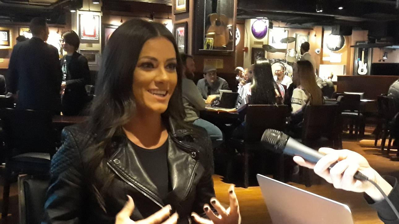 Kacy Catanzaro beim WWE-Medientag vor WrestleMania 35 in New York