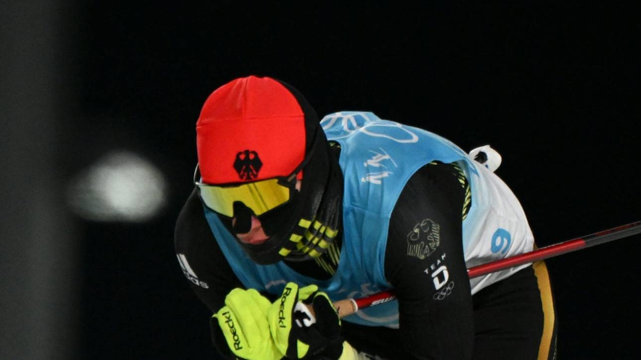 Schmid nach dem Springen Vierter