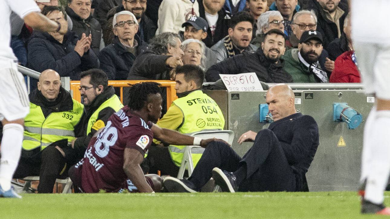 Joseph Aidoo brachte Real-Coach Zinedine Zidane von den Beinen